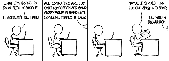 Organizing shouldn't be hard XKCD comic