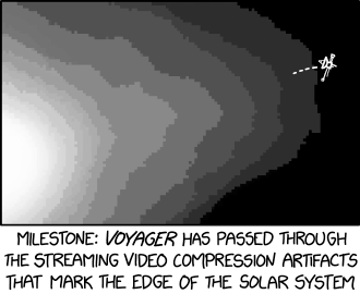Most of our universe consists of dark matter rendered completely undetectable by our spacetime codec's dynamic range issues.