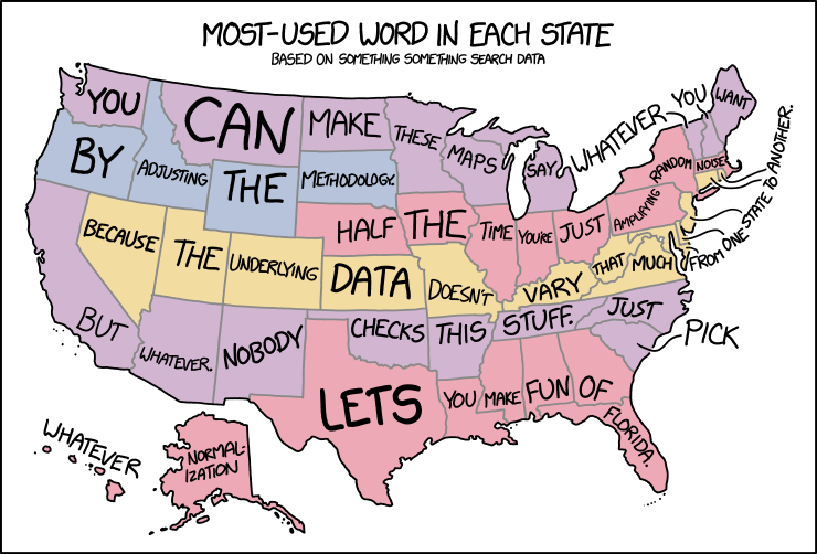 Most Used Word In Each Us States Vivid Maps