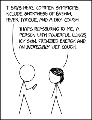 This medicine says it may cause lightheadedness, dry mouth, and blurred vision, but my head feels incredibly heavy, water is pouring from my mouth, and I can see individual hummingbird wingbeats, so I think I'm fine.