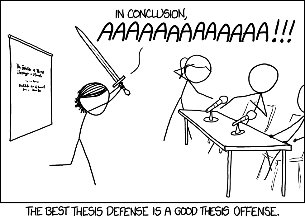 I defend my master thesis