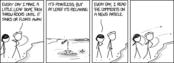 XKCD, on the other hand, has always brought me joy