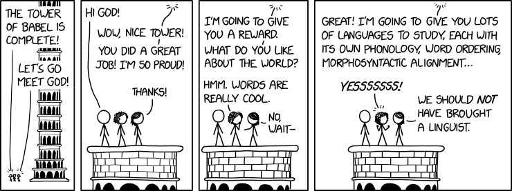 Cartoon about linguistic diversity