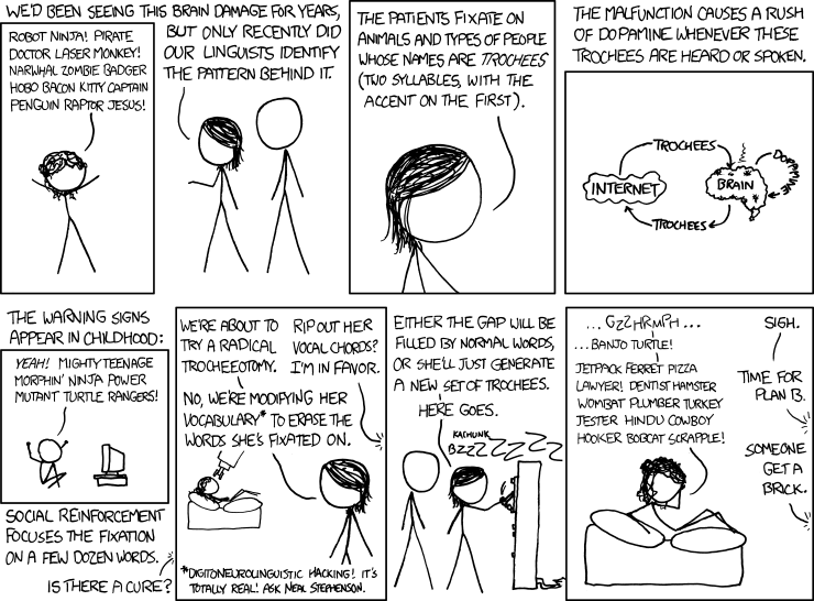 If you Huffman-coded all the 'random' things everyone on the internet has said over the years, you'd wind up with, like, 30 or 40 bytes *tops*.