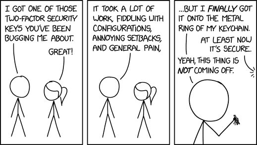 XKCD comic 2522 Two-Factor Security Key
